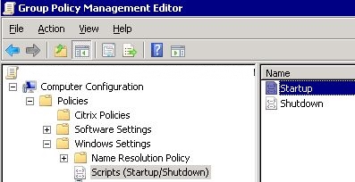Group Policy Management Console startup/shutdown scripts