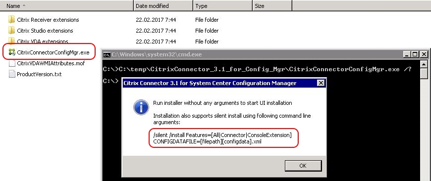 Scripting the complete list of Citrix components with PowerShell - Citrix Connector installation parameters