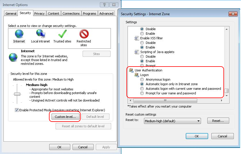 Solving Office 365 activation issues - Internet Explorer automatic user authentication