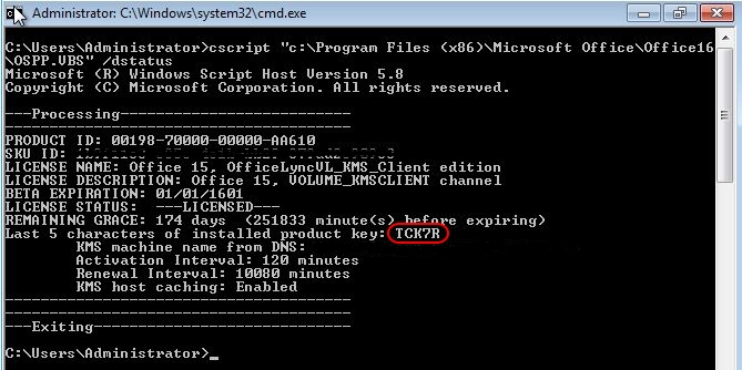 Solving Office 365 activation issues - Microsoft Office OSPP.vbs script