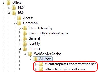 Solving Office 365 activation issues - Office 365 registry HKCU internet