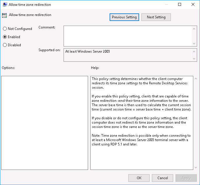 Configuring the time zone and code page with Group Policy - Group policy redirect time zone