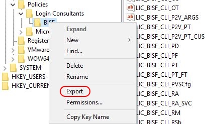 How to configure and run BIS-F in an SCCM task sequence - Export registry settings