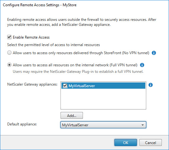 Translating the Citrix StoreFront console to PowerShell - Configure Remote Access Settings