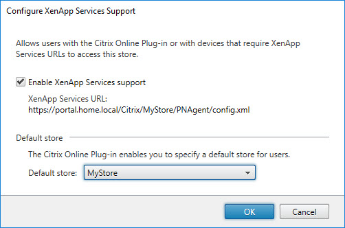 Translating the Citrix StoreFront console to PowerShell - Configure XenApp Services Support