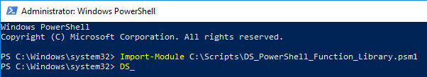 PowerShell function library - Scroll through functions using the TAB key