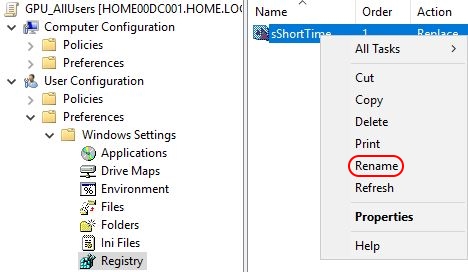 Configuring Regional Settings and Windows locales with Group Policy - Group Policy Preference short time rename