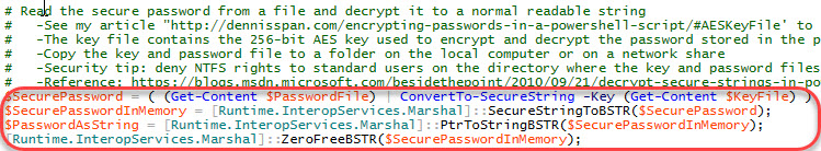 Citrix Application Probe Agent unattended installation - Screenshot PowerShell script decrypt secure string