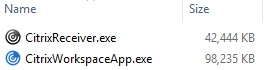 Citrix Workspace App unattended installation with PowerShell - File size compared to Receiver
