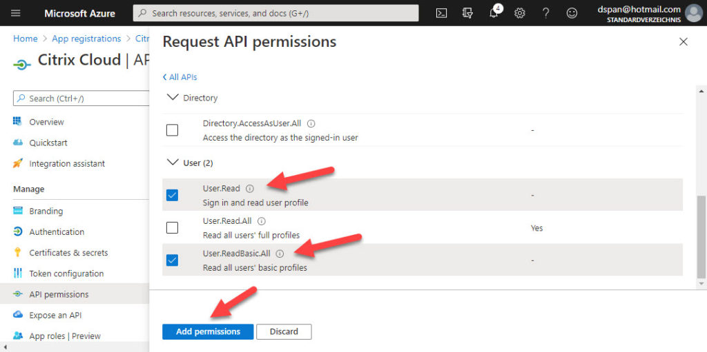 Azure hosting connections in Citrix Virtual Apps and Desktops Service