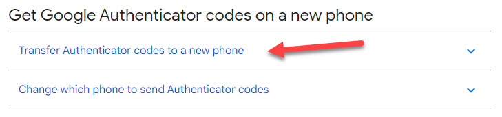 Google Authenticator transfer codes to new phone