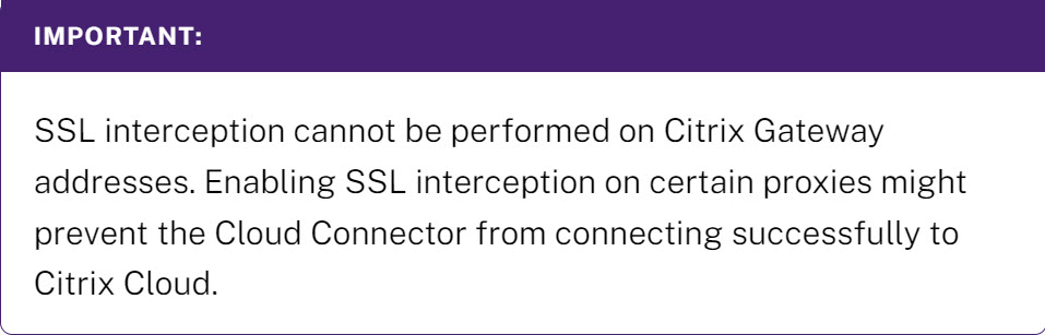 Citrix Docs exclude SSL interception on Citrix Gateway Service